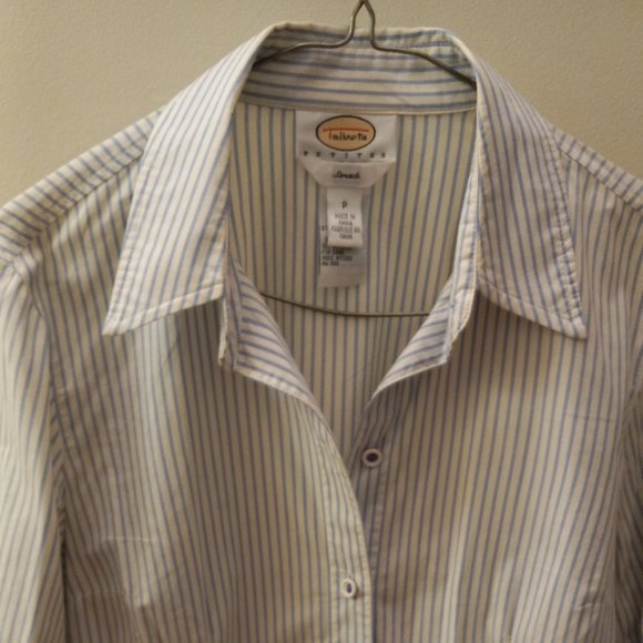 BUTTON DOWN COLLARED BLOUSE  Petite Size Small - Picture 1 of 3